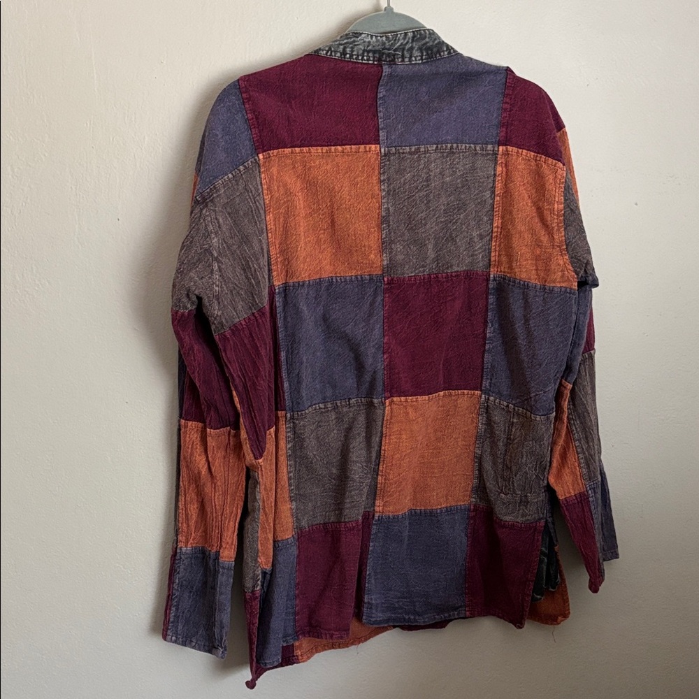 Karma Circle U.S.A Patchwork Long Sleeve Shirt Si… - image 4